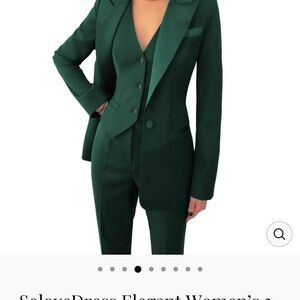 Elegant Green Women's Suit Set